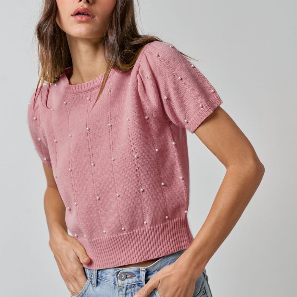 Pearl Knit Sweater Top